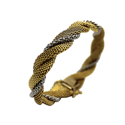 BRACCIALE ORO 18 CARATI BIANCO E GIALLO