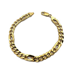 BRACCIALE ORO 18K MAGLIA GROUMETTE ALTERNATA