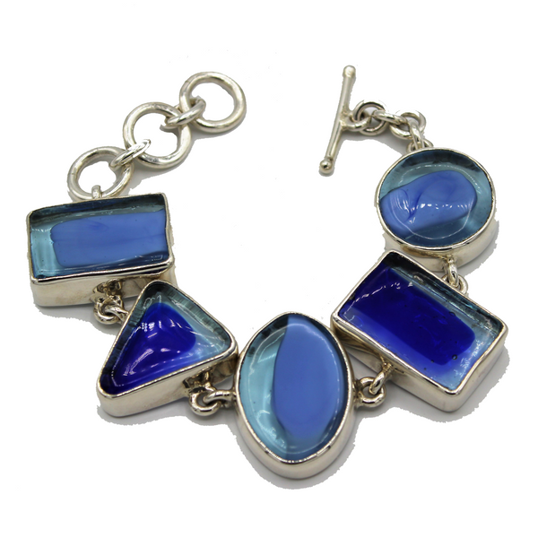 BRACCIALE MURANO BLU